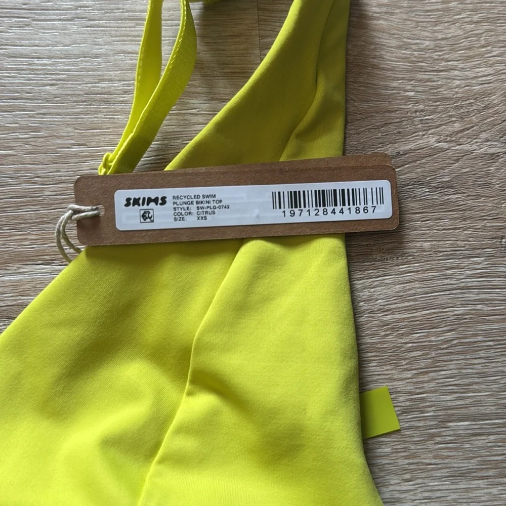 Skims plunge bikini top citrus xxsmall